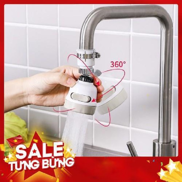 Đầu Vòi Nước Bồn Rửa Chén 3 Chế Độ Nước, Xoay 360 Độ Siêu Tiết Kiệm Nước