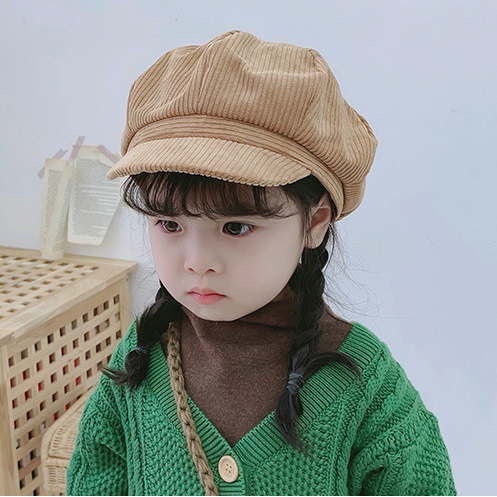 Mũ beret, Mũ nồi cho bé vải nhung mền mại thời trang có dây rut điêu chinh kich thuoc cho bé từ 2 - 6 tuổi