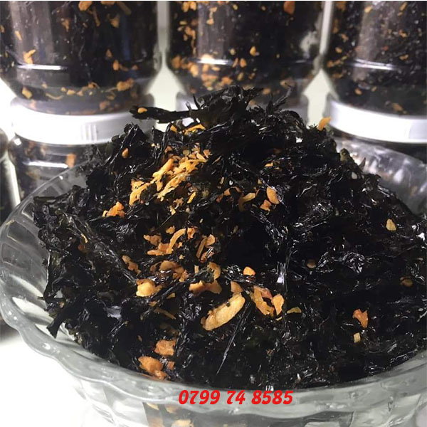 Rong biển cháy tỏi loại 1 loại 70gr nhà làm