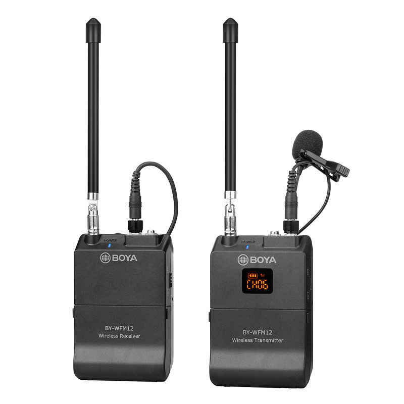 Micro lavalier không dây giá tốt sóng vhf cho máy ảnh | boya by-wfm12