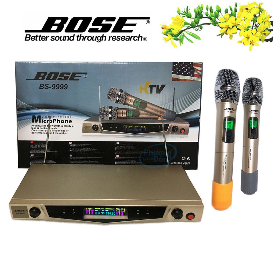 [HCM][ SIÊU SALE ] Micro Không Dây Bose BS-9999 Cao Cấp Giá Cực Rẻ Khả Năng Lọc Âm Tốt Chống Hú Dùng Cho Những Dàn Âm Thanh Lớn Như Đám Cưới Sự Kiện Karaoke Gia Đình…