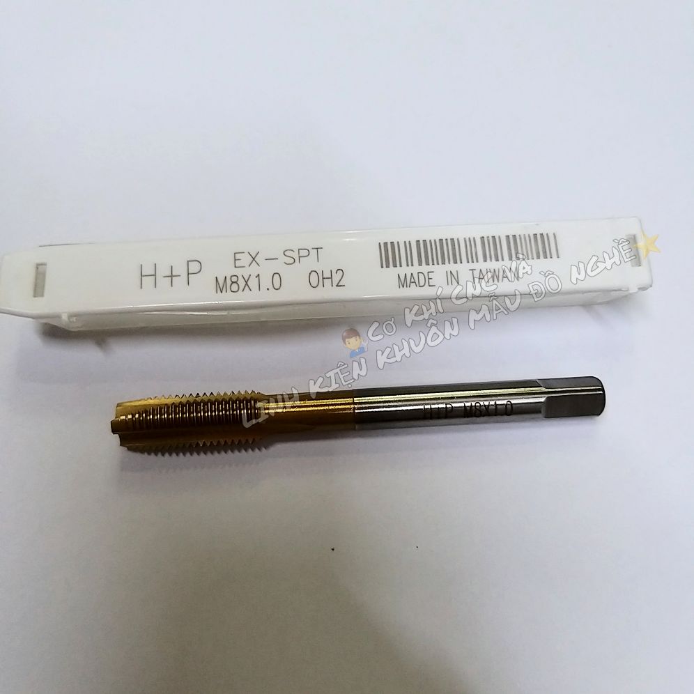 Mũi taro h+p vàng thẳng m8 x 1.0