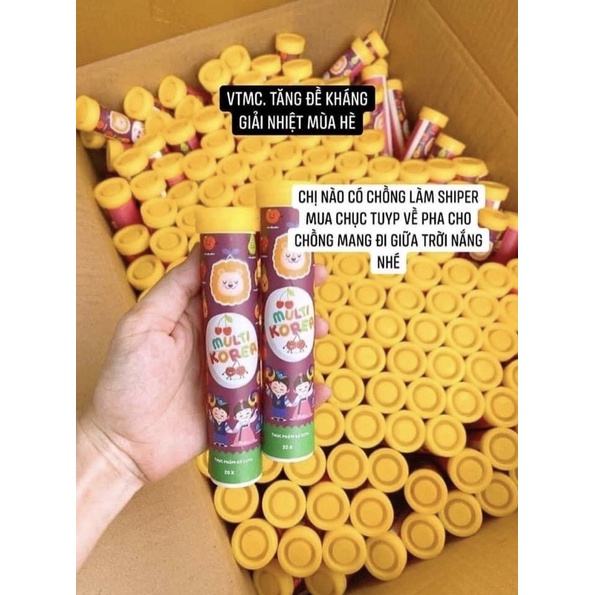 Viên sủi multi korea - dùng cho bé từ 1 tuổi, cung cấp vitamin, thanh nhiệtshop tuyển sỉ toàn quốc
