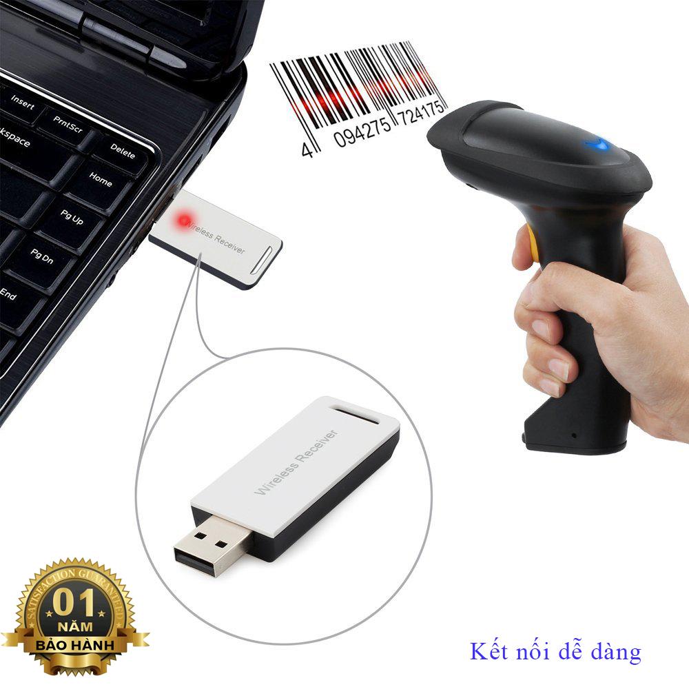 Doc ma vach-Đầu đọc mã vạch - Máy đọc mã vạch siêu nhanh 2.4G Wireless bluetooth , thuận tiện cho các công việc kiểm đếm, bán hàng, thanh toán tiền của bạn, giá rẻ, bảo hành uy tín 1 ĐỔI 1