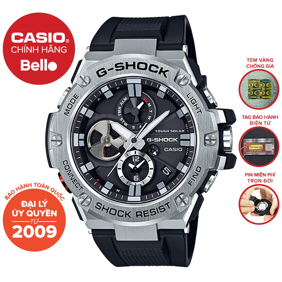 Đồng hồ Casio G-Shock Nam GST-B100-1A chính hãng  chống va đập, chống nước 200m - Bảo hành 5 năm - Pin trọn đời