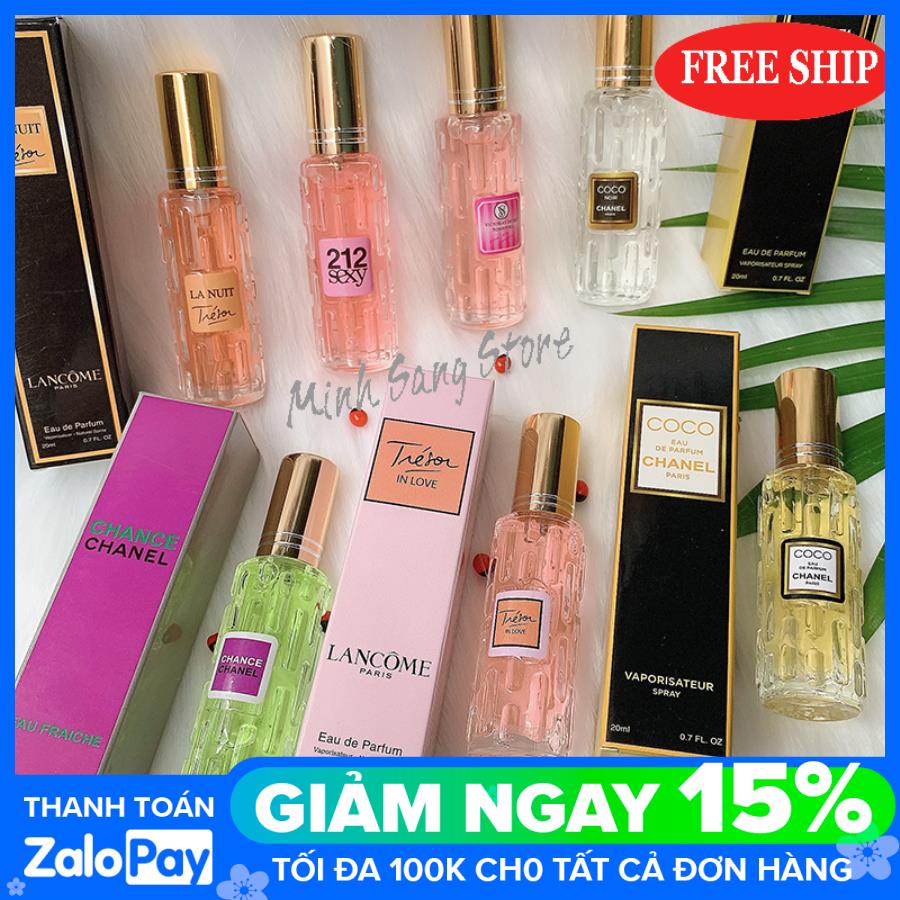 Combo 3 chai nước hoa nữ 20ml