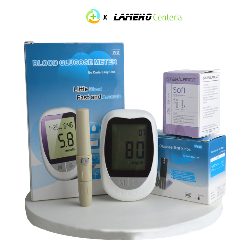 Máy đo đường huyết tại nhà đo lượng đường trong máu 50 que thử + 50 kim