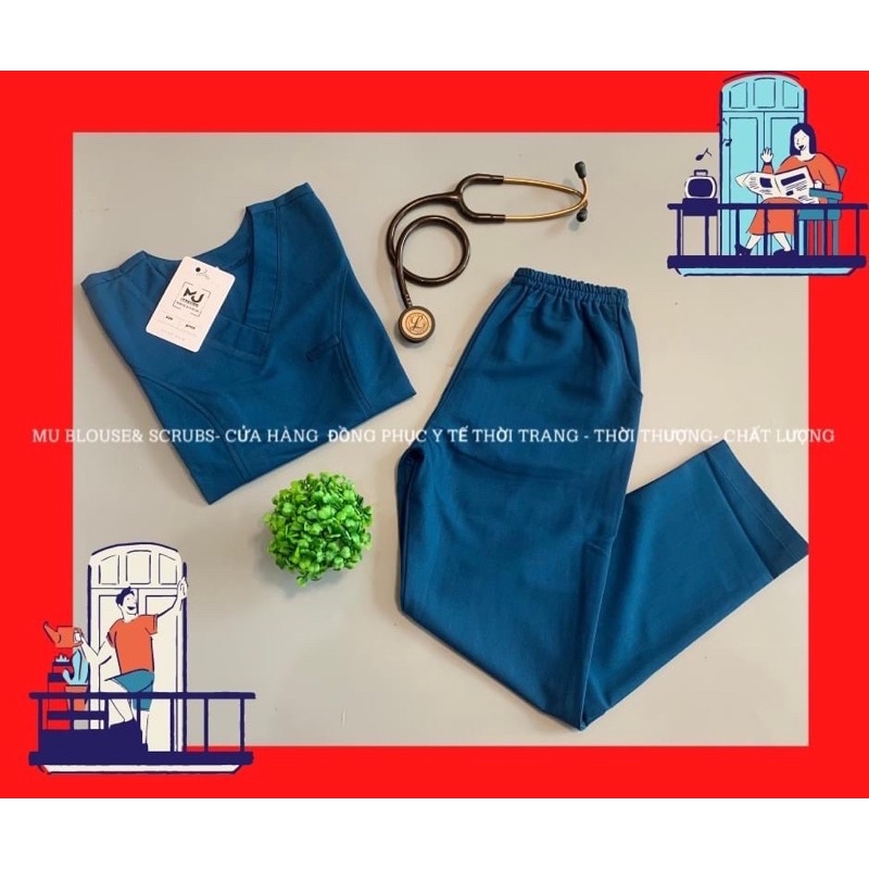 Bộ Scrubs Premium Bác Sĩ, quần áo phòng mổ, đồng phục phẫu thuật, đồng phục spa