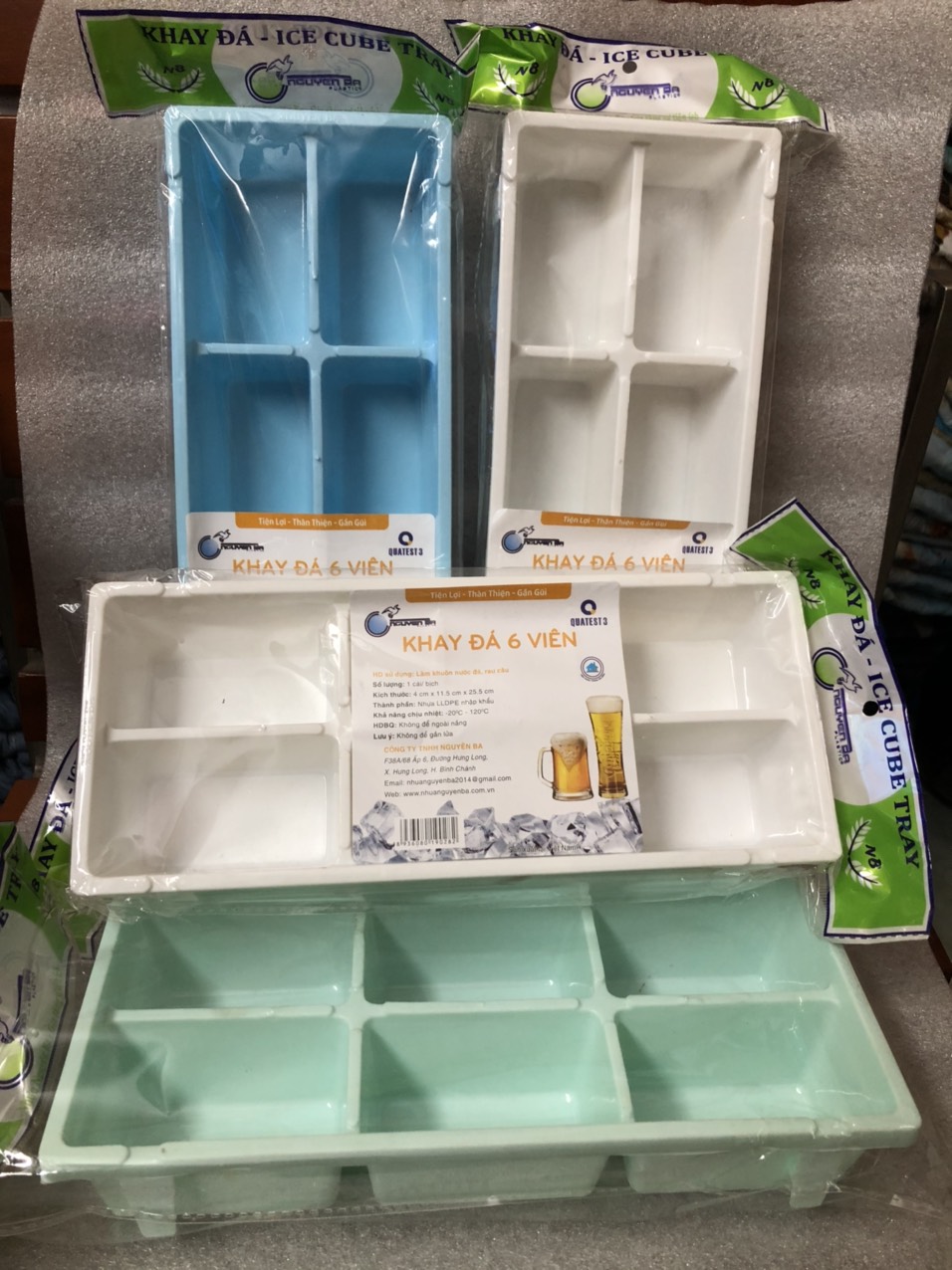 [BAO DẺO] Combo 5 khay làm đá.khuôn làm đá uống bia,uống nước ngọt.khuôn đổ thạch rau cau