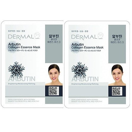 [HCM]Mặt Nạ Dermal Chiết Xuất Arbutin Dưỡng Sáng Da Arbutin Collagen Essence Mask 23g - 10 Miếng