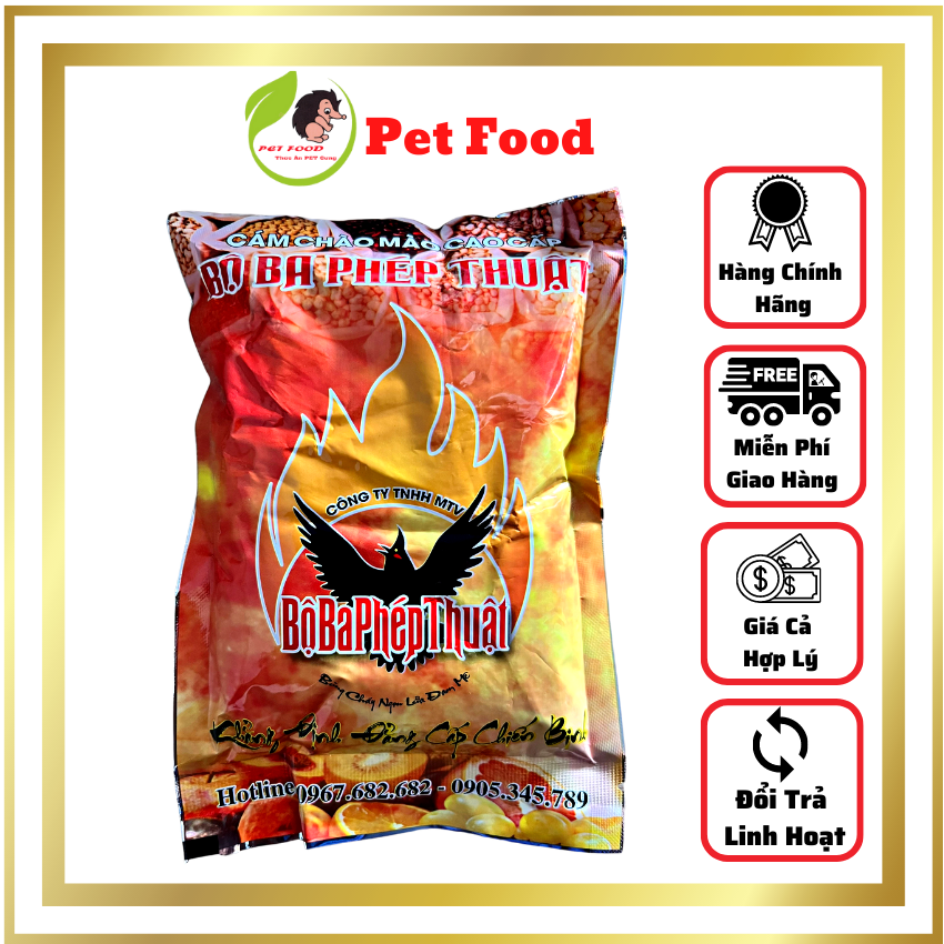 Cám chào mào cao cấp bộ ba phép thuật, cám đấu, gói 200g