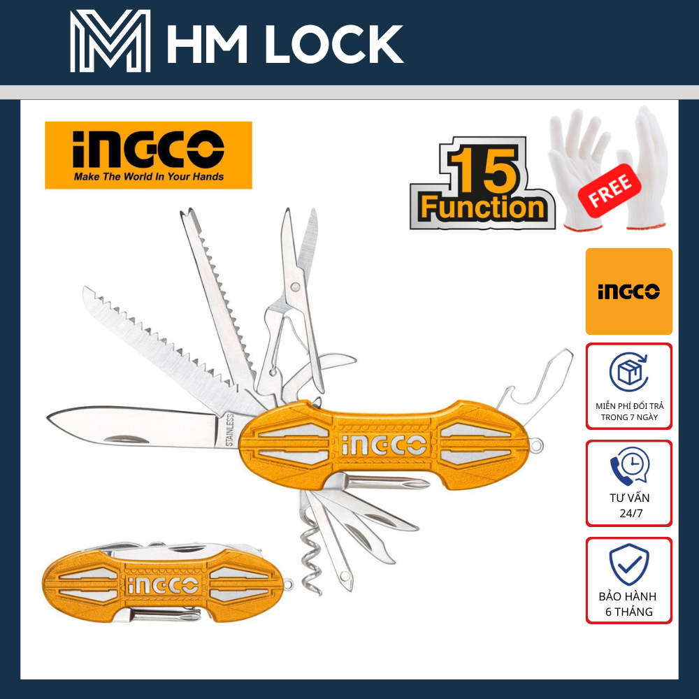 Dao cắt đa năng 15 lưỡi ingco - hàng chính hãng - hmfk8158 - hm lock