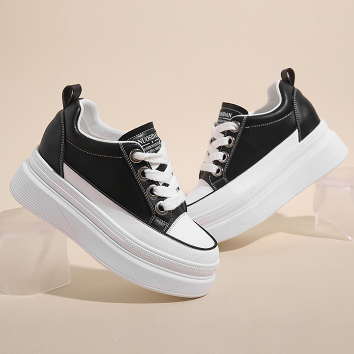 Giày sneakers đế 8.5cm da cao cấp ps570-1186