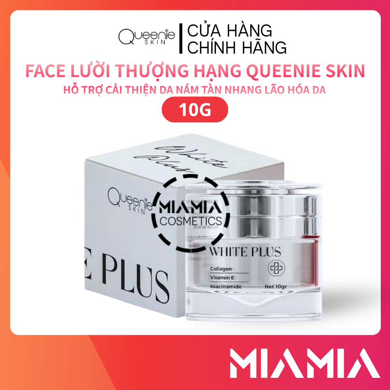 Face Lười Thượng Hạng White Plus Queenie Skin Chính Hãng - Kem Dưỡng Trắng Da Và Makeup 15gr