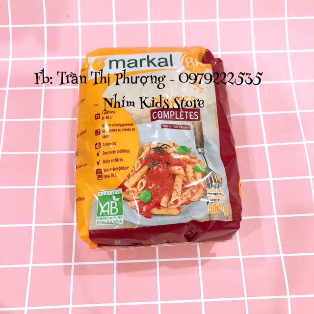 Nui ống penne lứt hữu cơ Markal 500g