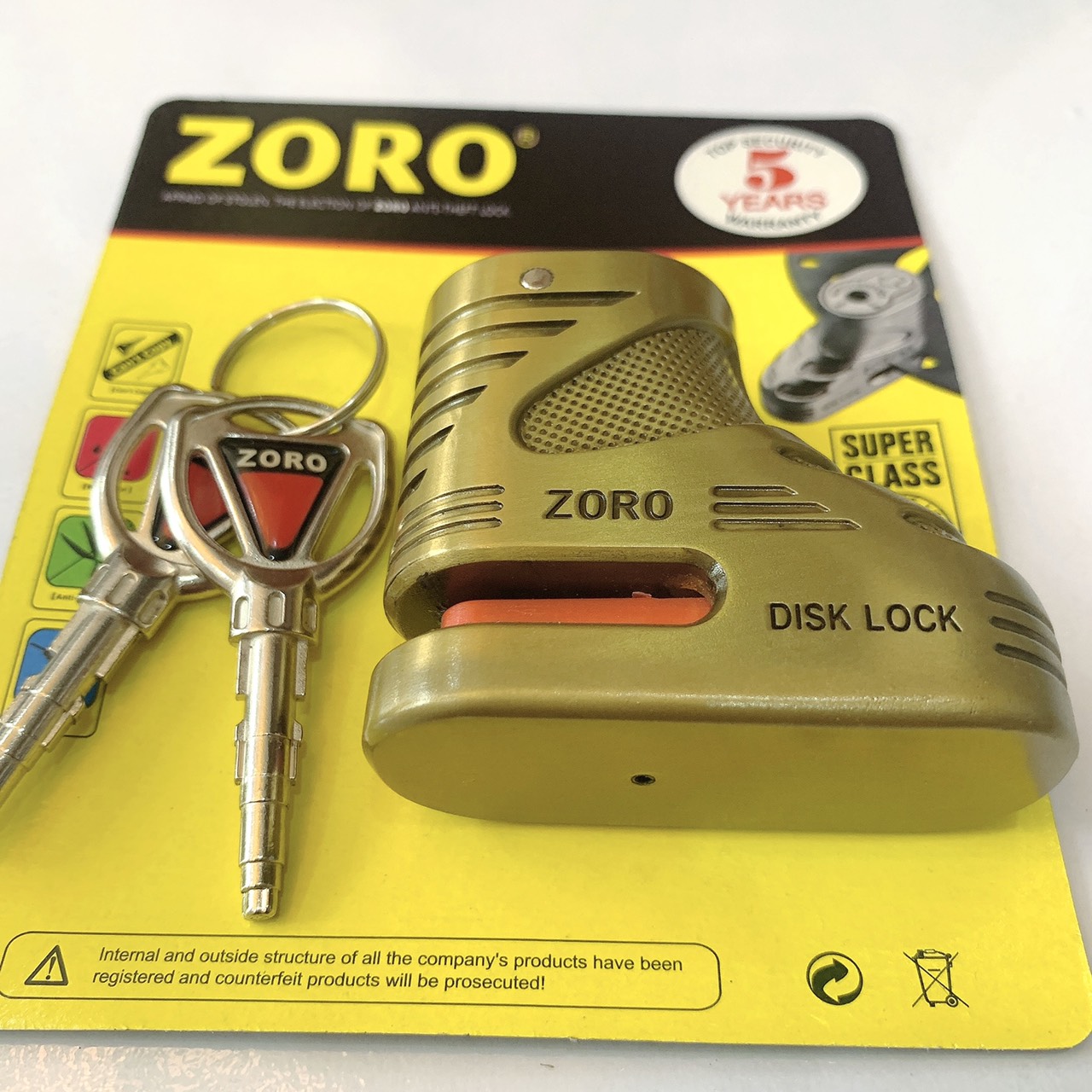 Ổ khóa thắng đĩa xe máy Z-Con (ZORO) chống trộm, an toàn cho xe máy, xe đạp