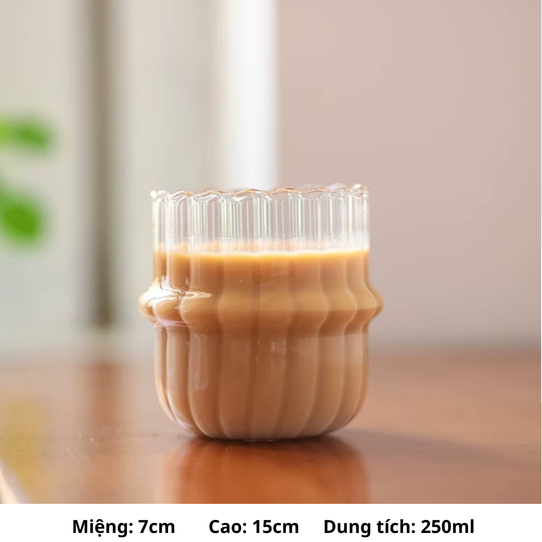 Heat-Resistant Thin Glass Cup – Elegant Aesthetic Coffee & Matcha Drinking Glass for Home Café Decoration – Hibi - 7