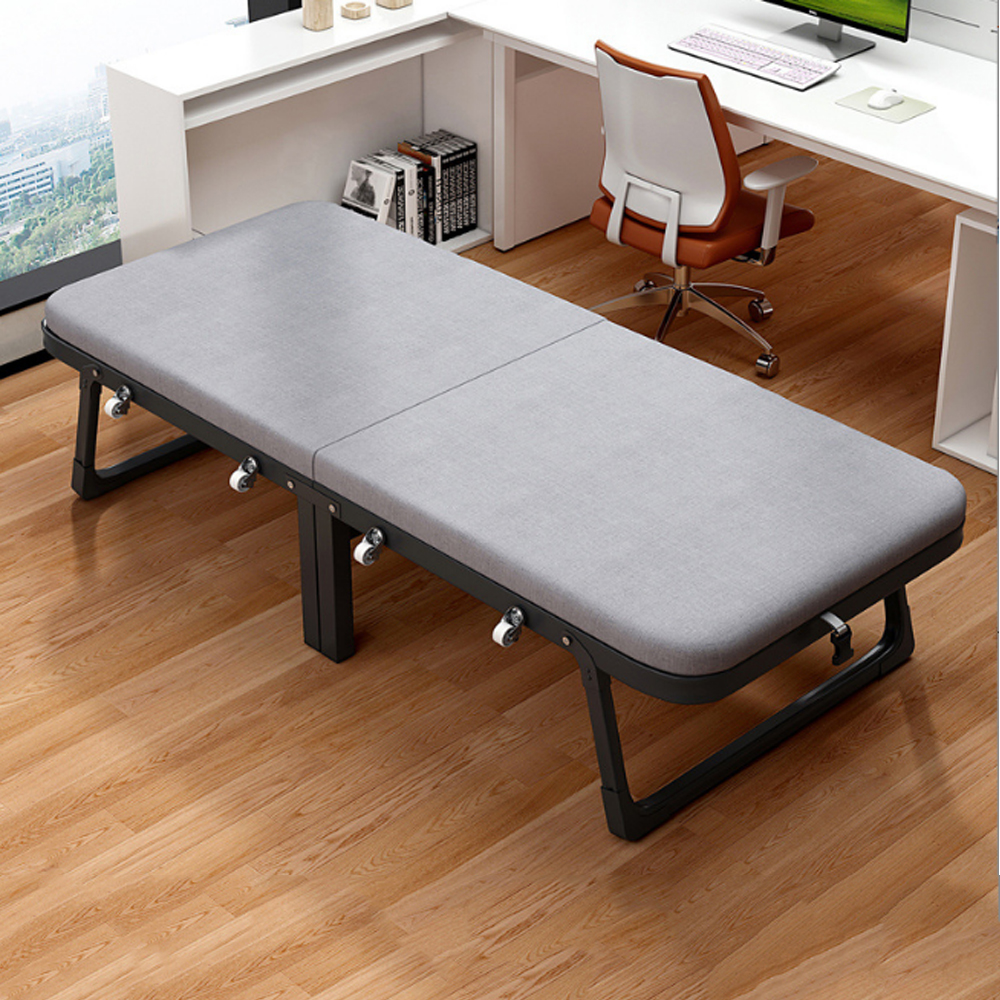 Giường Gấp Văn Phòng Có Bánh Xe, Giường Xếp Gọn Thông Minh - Khung Thép Chống Gỉ Chắc Chắn