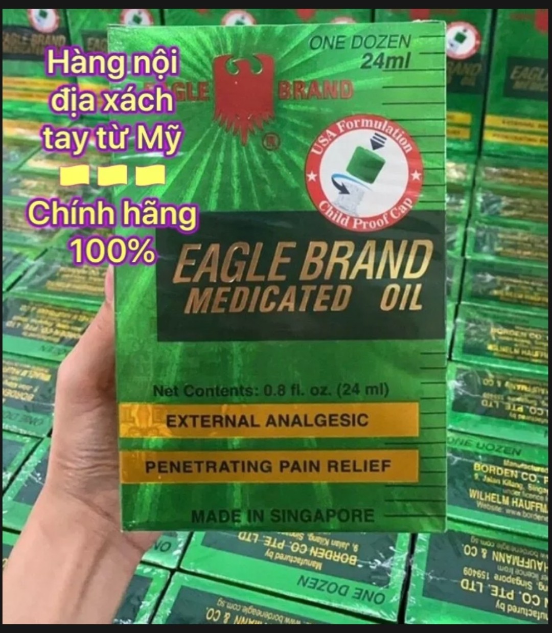 Dầu gió con ó nội địa mỹ 24ml - cam kết hàng xách tay