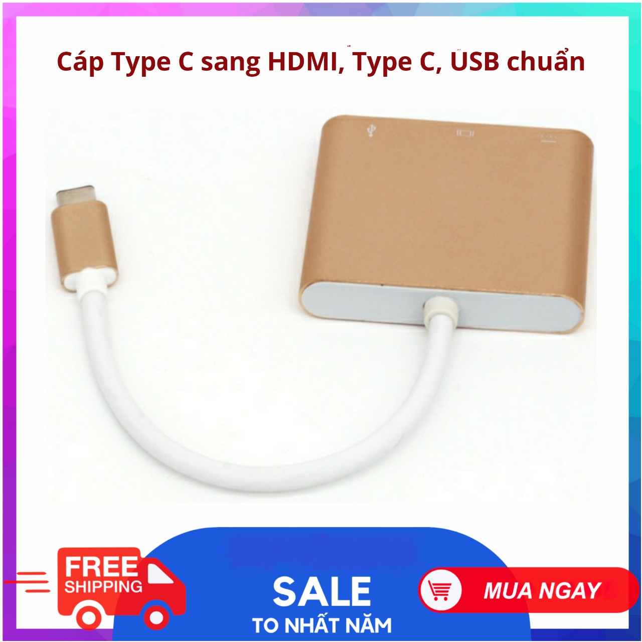 Cáp chuyển đổi từ usb-c sang usb 3.0hdmi-type c