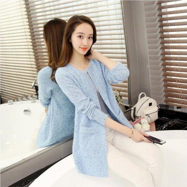 Áo khoác dạ nữ 2 túi  form rộng AK34