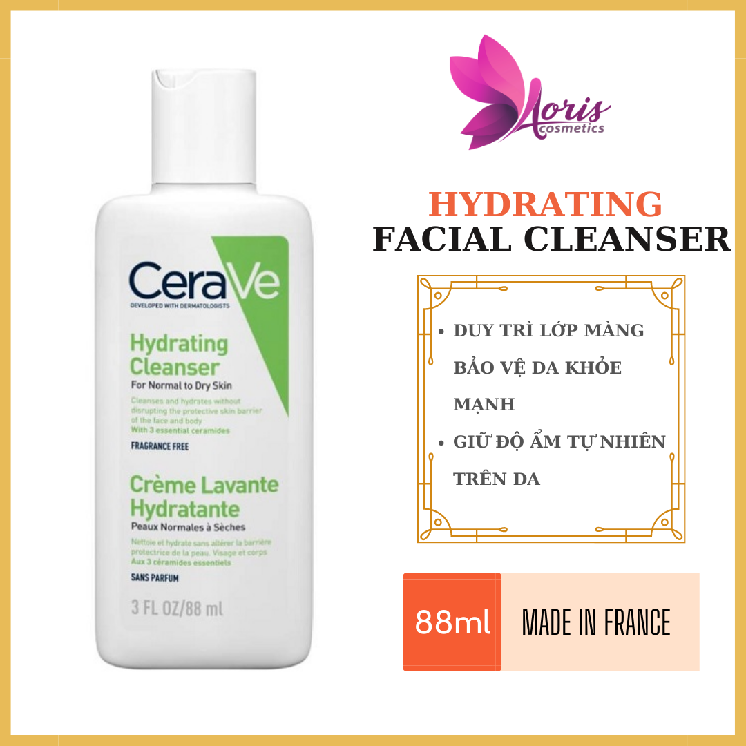 Sữa rửa mặt cerave da khô 88ml