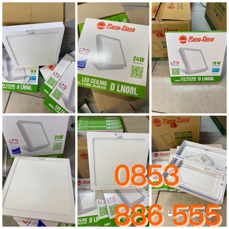 Đèn ốp trần vuông 24W