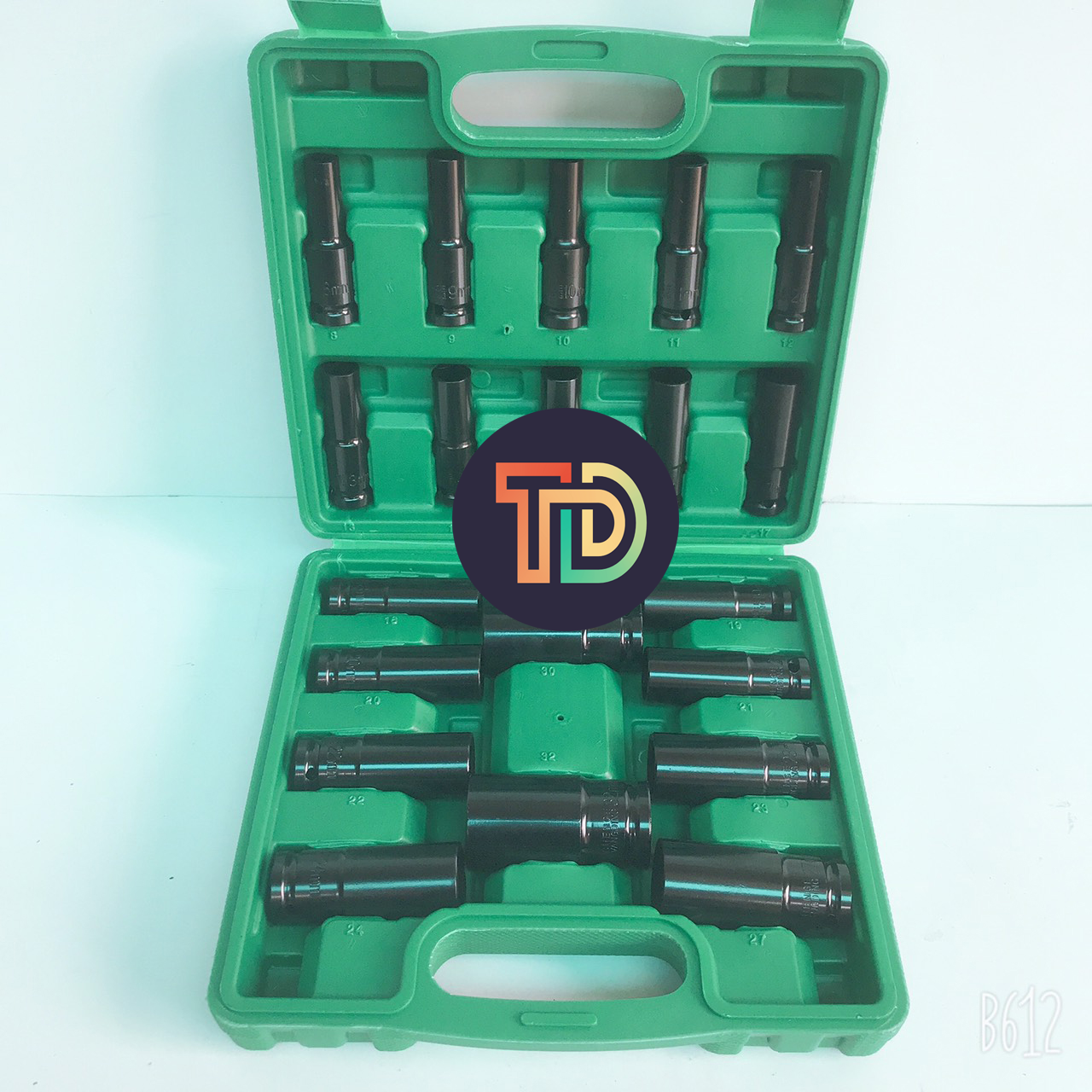 Bộ Tuýp, Bộ 20 Khẩu Mở Ốc Cho Máy Bulong 1/2 - Có Hộp Đựng