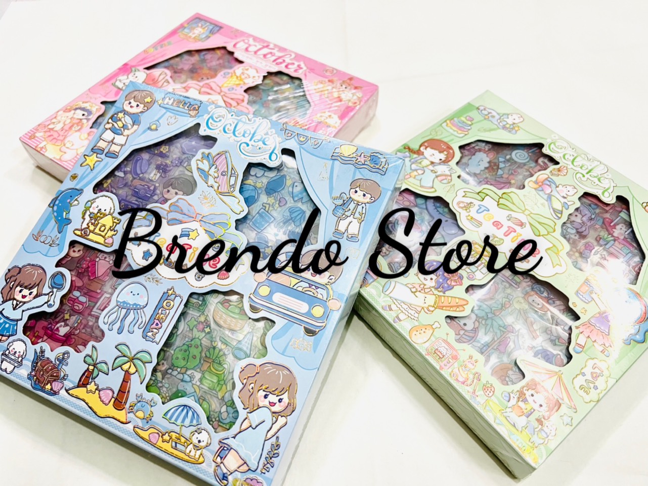 1 miếng sticker tea time - octobe - happy day