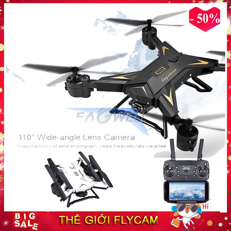 [Gồm Camera 5MPx 1080P] Flycam KY601S Pin siêu khỏe - Bay 20P, Cánh Gập Camera WIFI FPV Full HD 1080p Truyền Hình Ảnh Về Điện Thoại