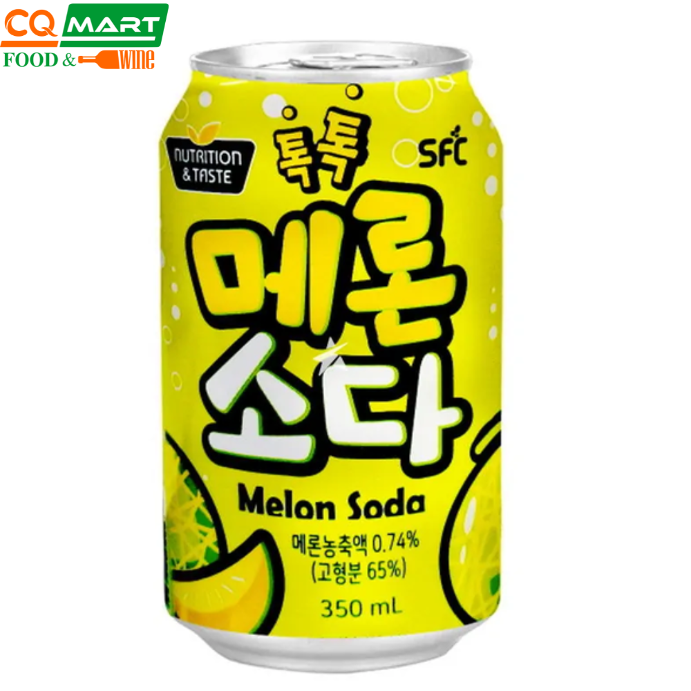 Nước soda sfc vị dưa lưới lon 350ml