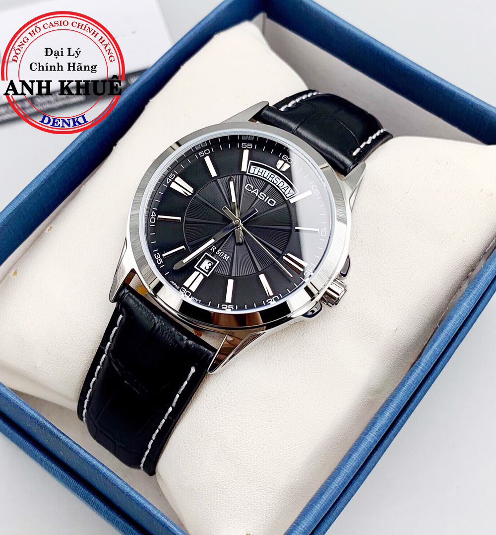 Đồng hồ nam dây da casio mtp-1381l-1avdf standard anh khuê cao cấp