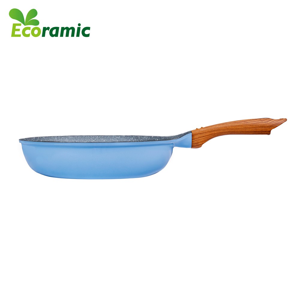 Chảo đúc đáy từ vân đá chống dính Ecoramic 20 - 24 -26 - 28 - 30cm tay cầm chịu nhiệt - Hàng chính hãng