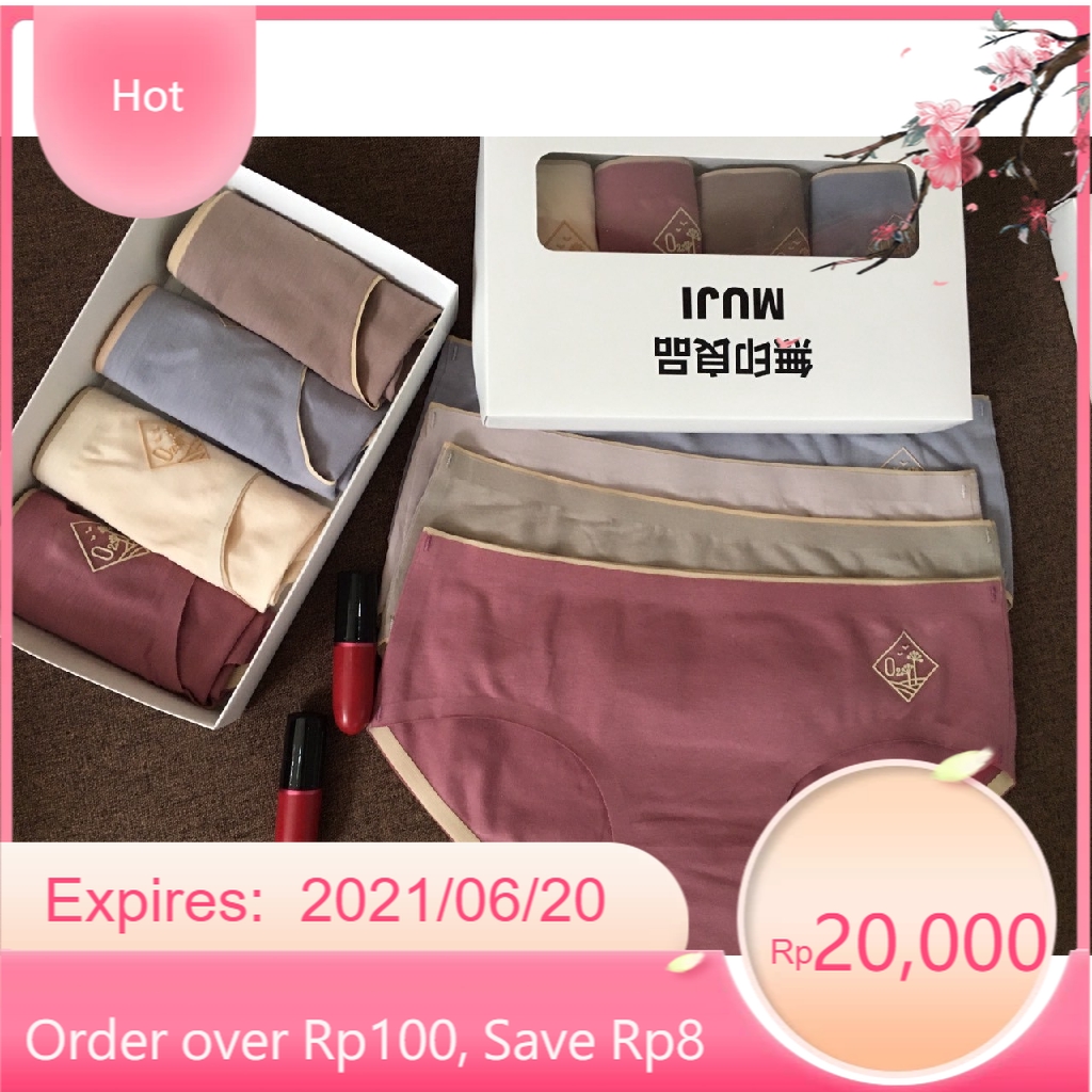 Quần Lót cotton loại đẹp Hộp 4 chiếc Muji