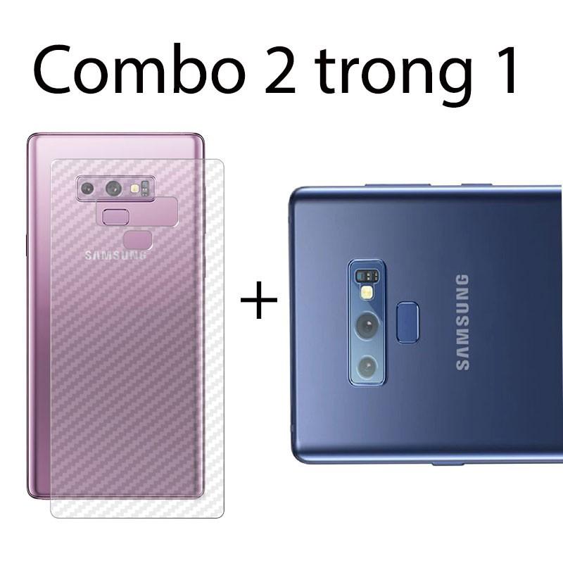 [HCM]Combo 2 miếng dán vân carbon mặt sau Samsung Note 9 và 3 miếng dán camera