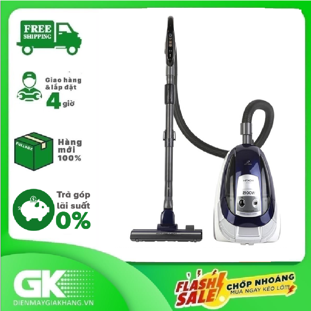 Máy Hút Bụi Hitachi CV-SU21V(SB) - GIAO TOÀN QUỐC - FREESHIP HCM