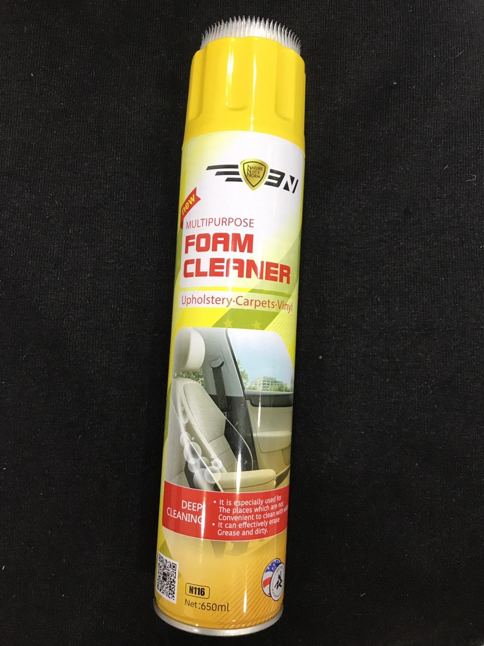 Chai vệ sinh bảo dưỡng nệm ghế da 3n foam cleaner 650ml