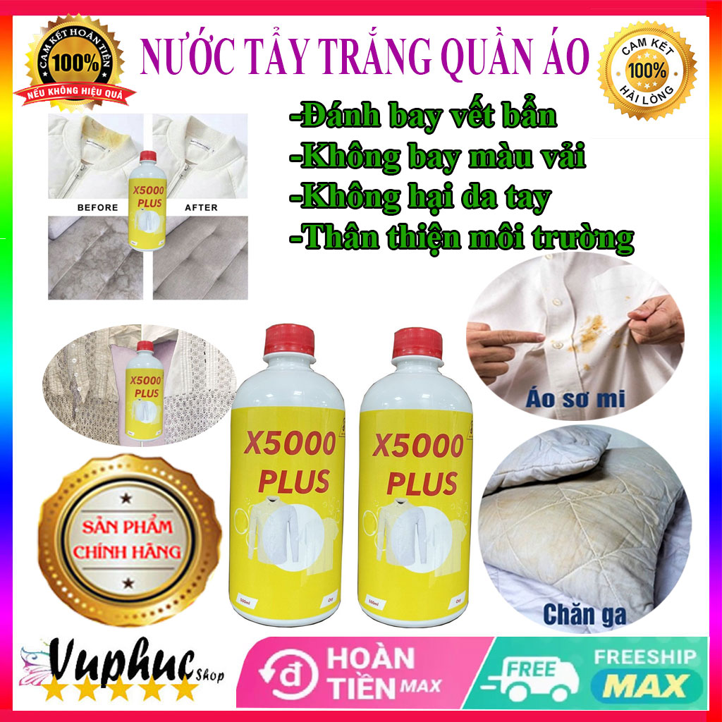 Thuốc tẩy quần áo trắng, màu, mori, dính màu, bị thâm kim, mốc, các loại vải dính bẩn cực mạnh trở nên sáng bóng, thơm mát như mới, hàng chính hãng, giá rẻ, bảo hành 12 tháng.