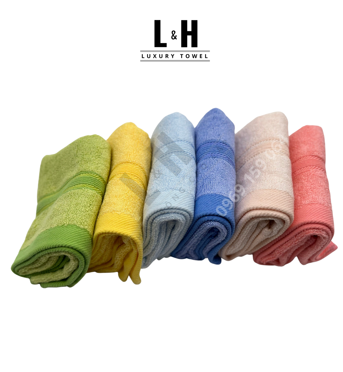 Khăn mặt sợi tre l&h cao cấp, kt 30x50cm, nặng 60g