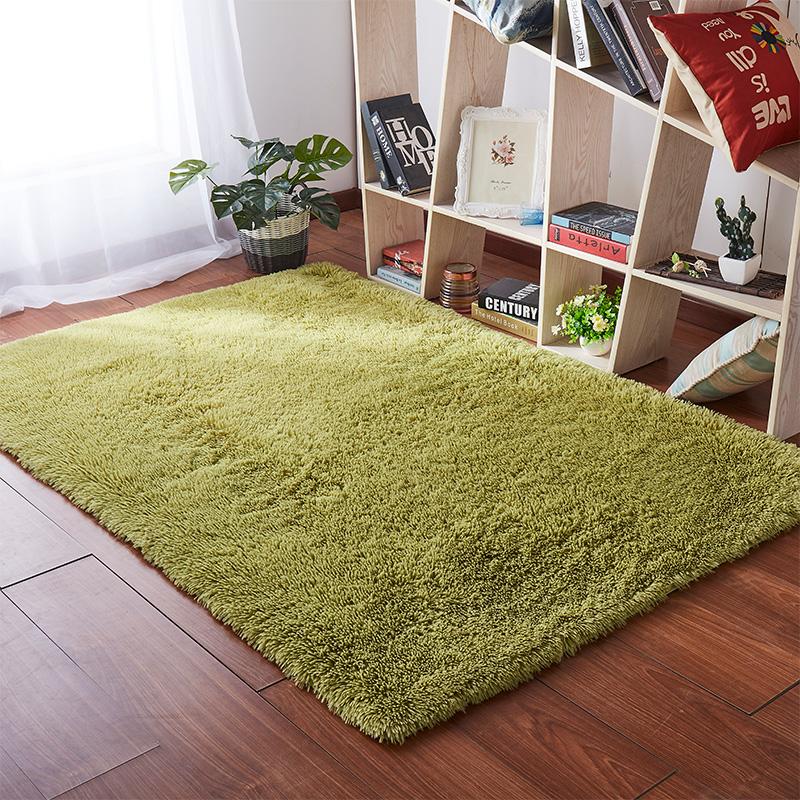 [HCM]Thảm trải sàn phòng khách lông xù màu Xanh Cỏ 160x200cm