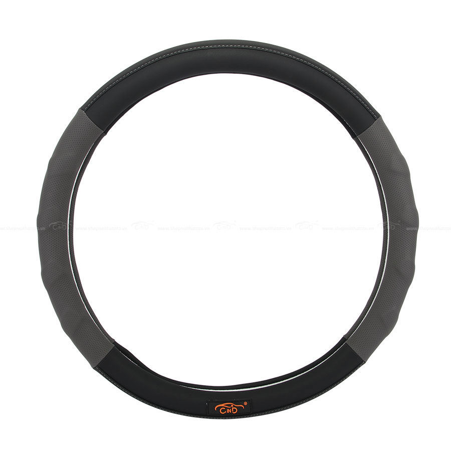 Bọc vô lăng cind s049 size m màu đen xám - nhập khẩu chính hãng