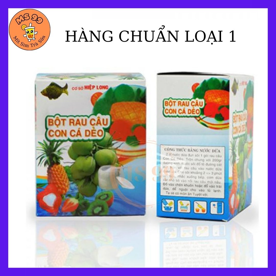 (MS 99) bột rau câu con cá dẻo Hiệp Long hộp 12 gói x 12gr