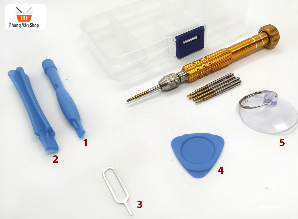 Bộ tô vít 5 trong 1 + cùng phụ kiện - sửa chữa điện thoại