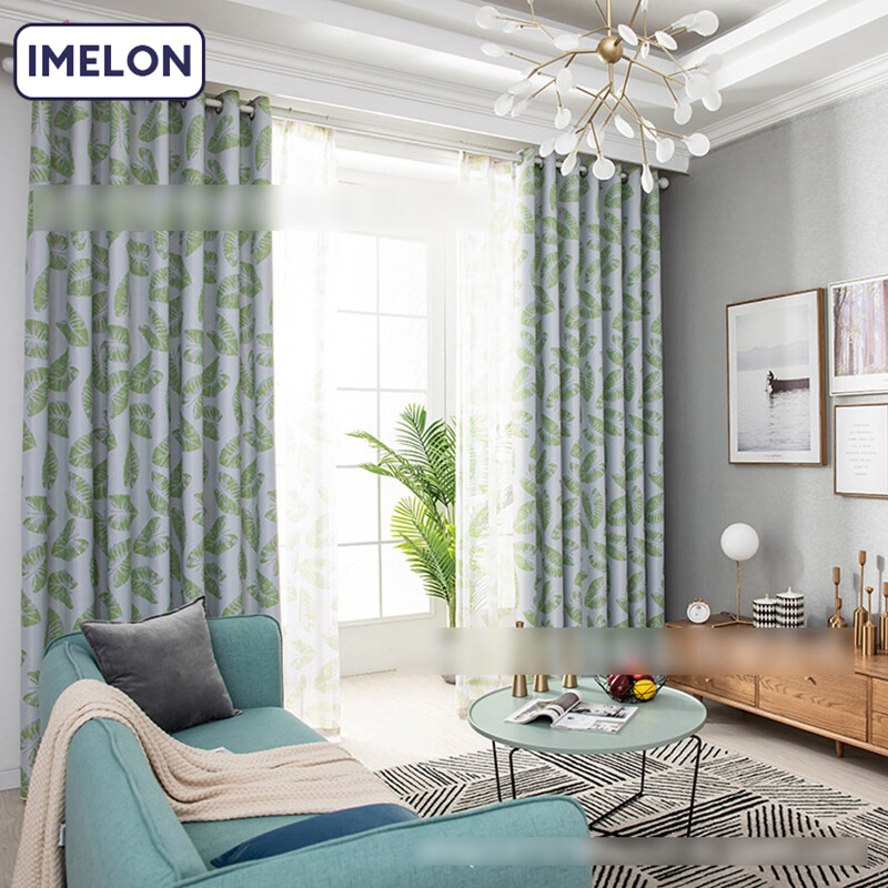 IMELON quả tặng miễn phí TOÀN CỬA HÀNG Rèm Che Nắng Hình Lá Tối Giản Hiện Đại Rèm Phòng Ngủ Phòng Khách Màu Trơn Lá
