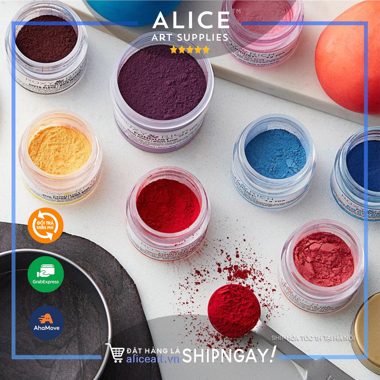 Bột Màu Mỹ Thuật, Pigment làm màu nước giá rẻ, màu bột vẽ trang trí màu, làm Slime, luyện tập thi khối V