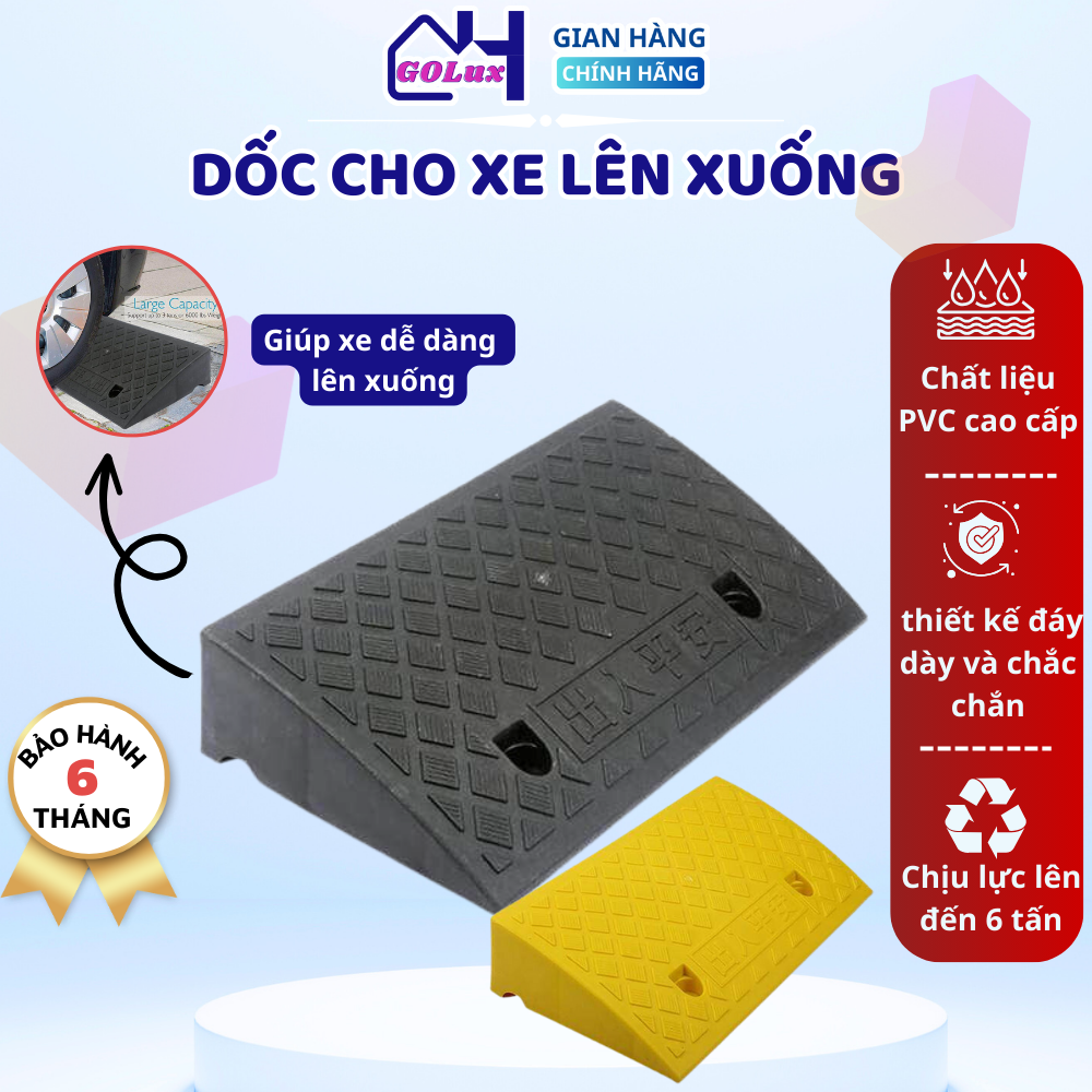 Dốc ô tô chịu lực cao cho xe lên xuống, Dốc bục bậc lên xuống nhựa cao su cao cấp