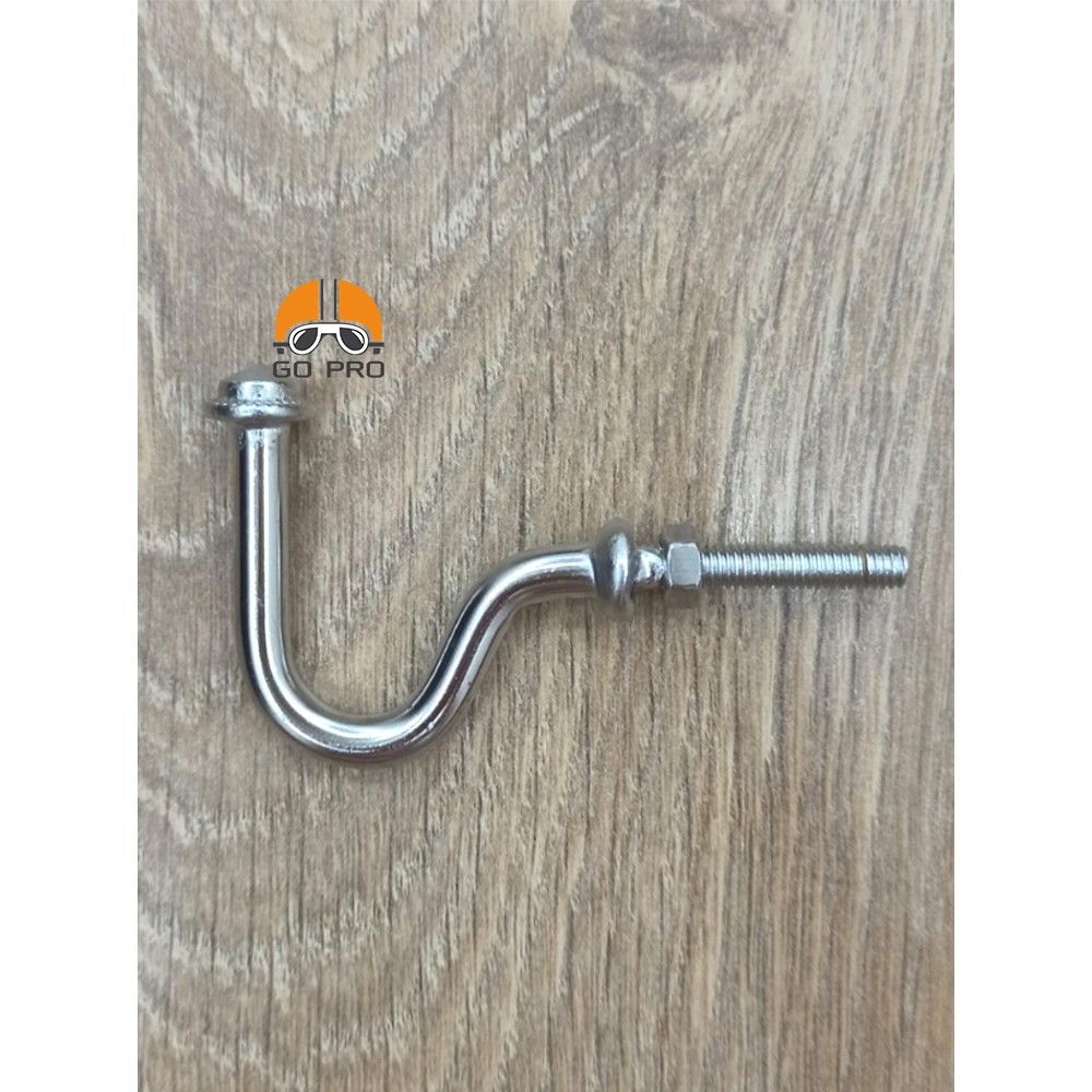 01 móc treo đồ hình móc câu inox 304 cho mọi xe máy