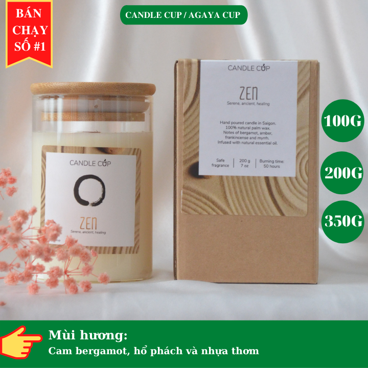 Nến thơm tĩnh lặng agaya candle cup - mùi zen