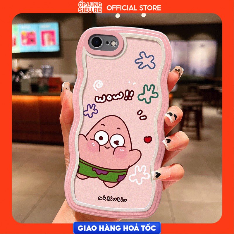 Ốp lưng Iphone 6S/6 Plus/7G/8G/X/Xs/11/12/...trong cạnh gợn sóng hình ?Chó Viền Xanh
