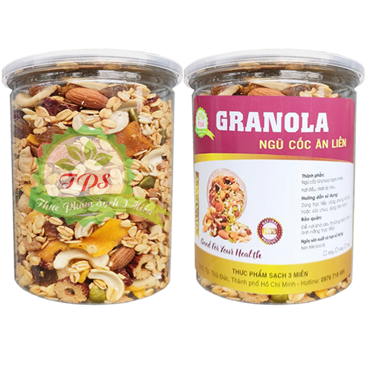 Granola ngũ cốc hạt dinh dưỡng ăn kiêng hiệu tps - hũ 300g